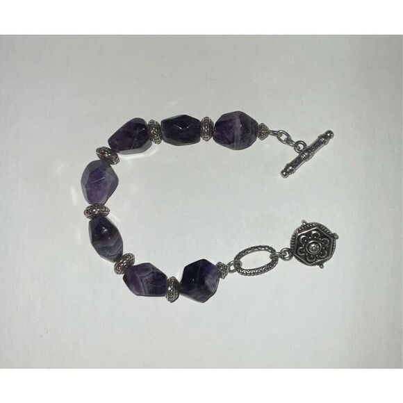 Natural Amethyst Bracelet - Picture 10 of 16